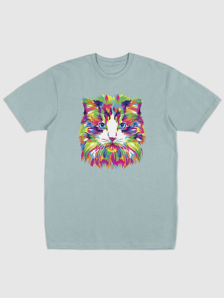 Vibrant Cat Face Abstract Tee product image (1)