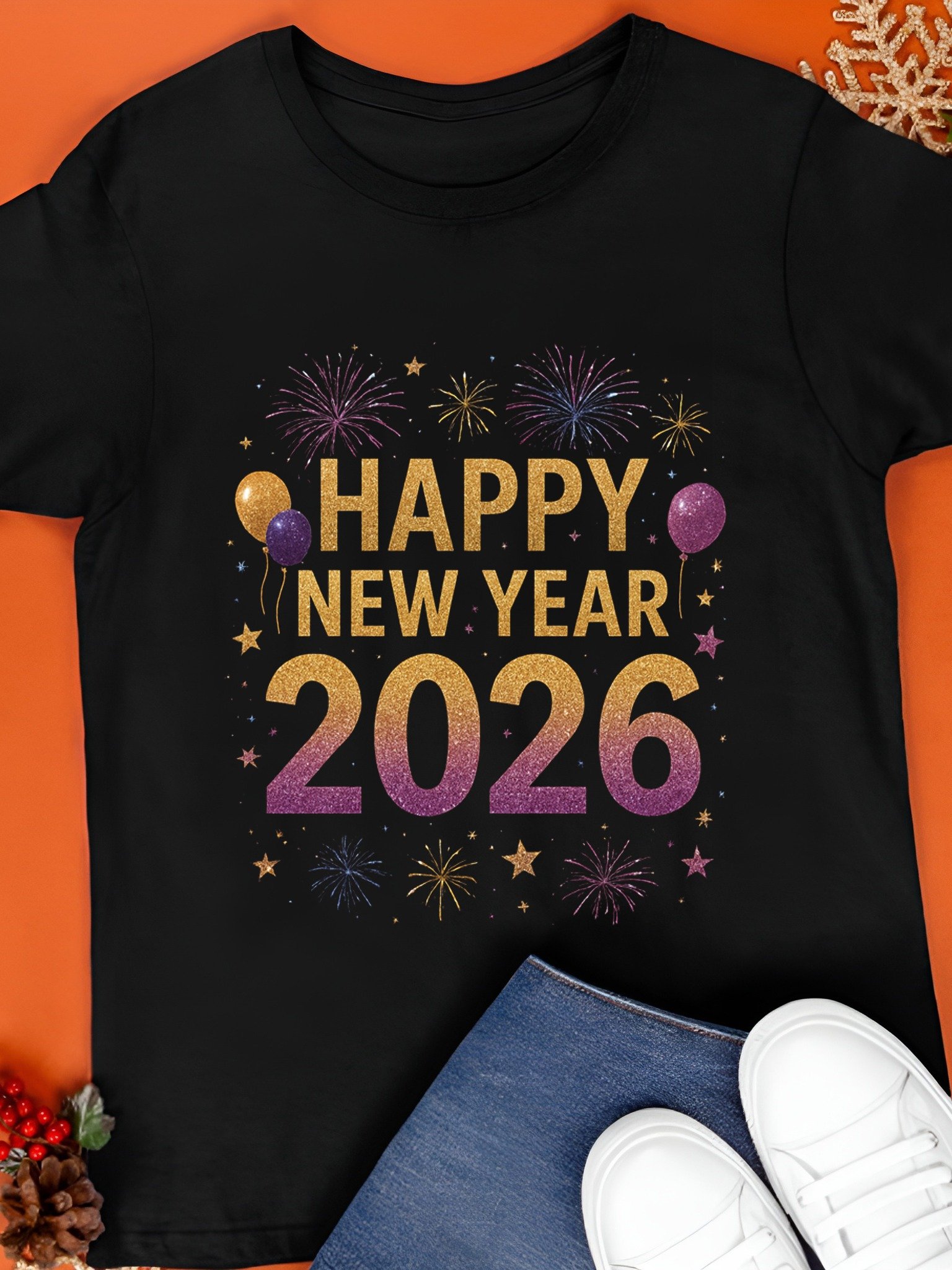 Happy New Year 2026 Tee Shirt product image (1)