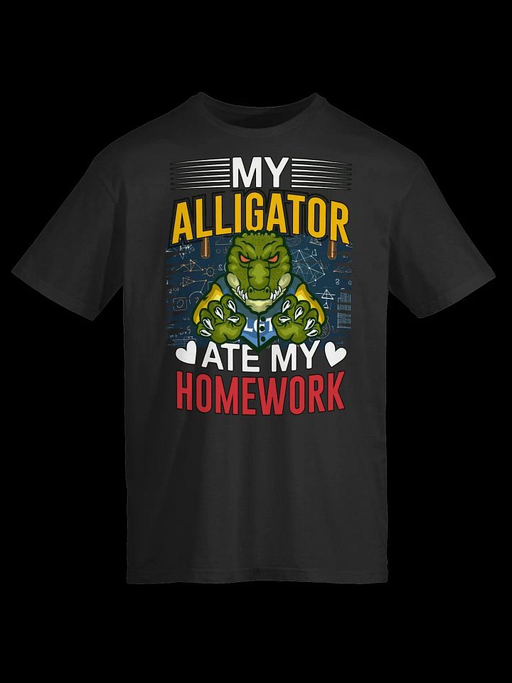 My Alligator Ate My Homework-Funny Alligator T-Shirt product image (2)