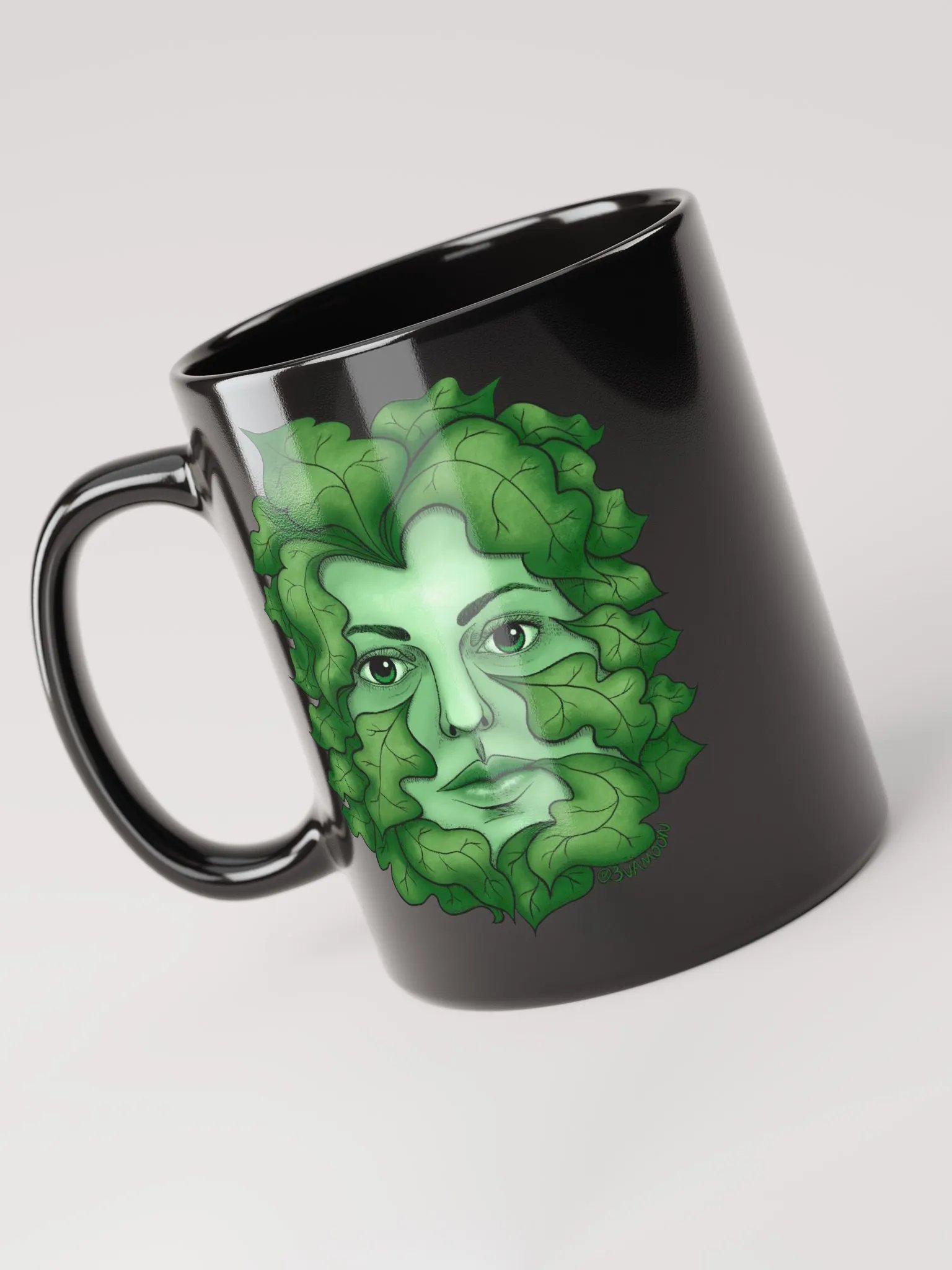 Green Goddess black coffee mug product image (4)