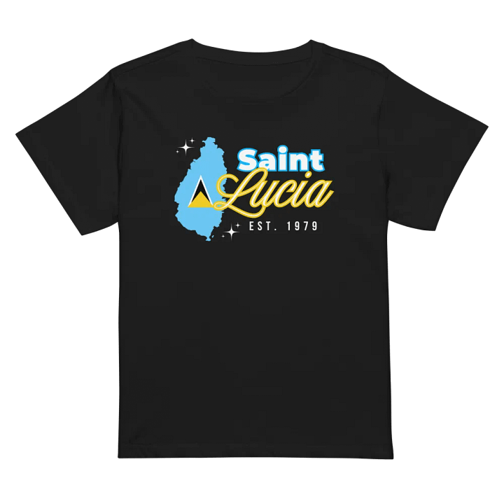 Saint Lucia Flag Island Women's Baby Tee product image (3)