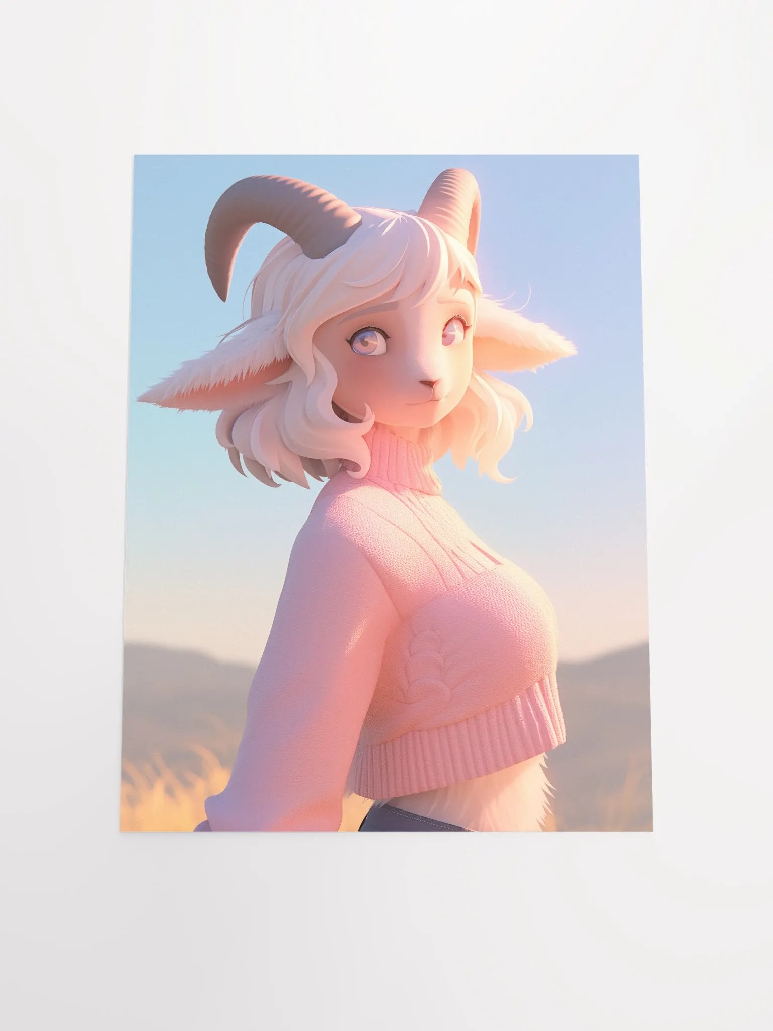 Whimsical Goat-Human Hybrid Poster product image (4)