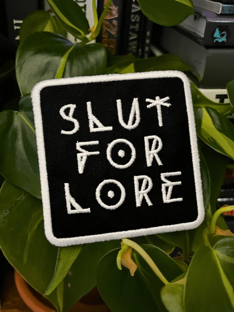 Slut for Lore Embroidered Patch (White on Black) product image (1)