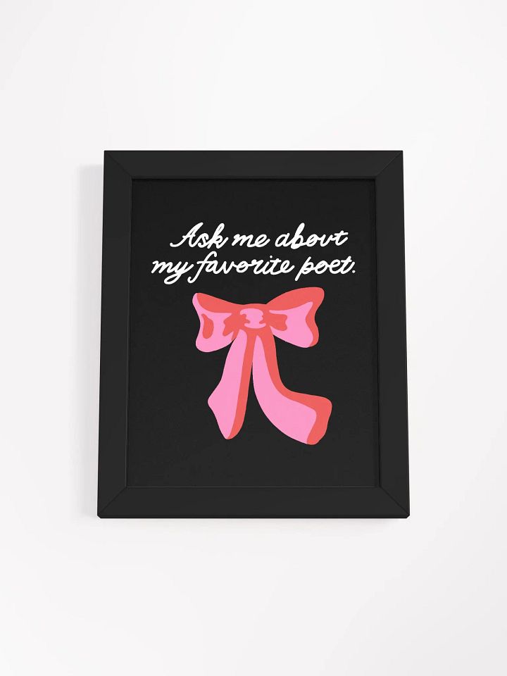 Ask Me Framed Art Print product image (1)
