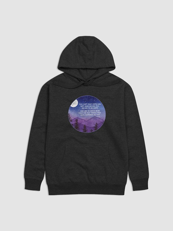 Inspirational Happy Life Quote Cotton Heritage Adult Unisex Hoodie product image (1)