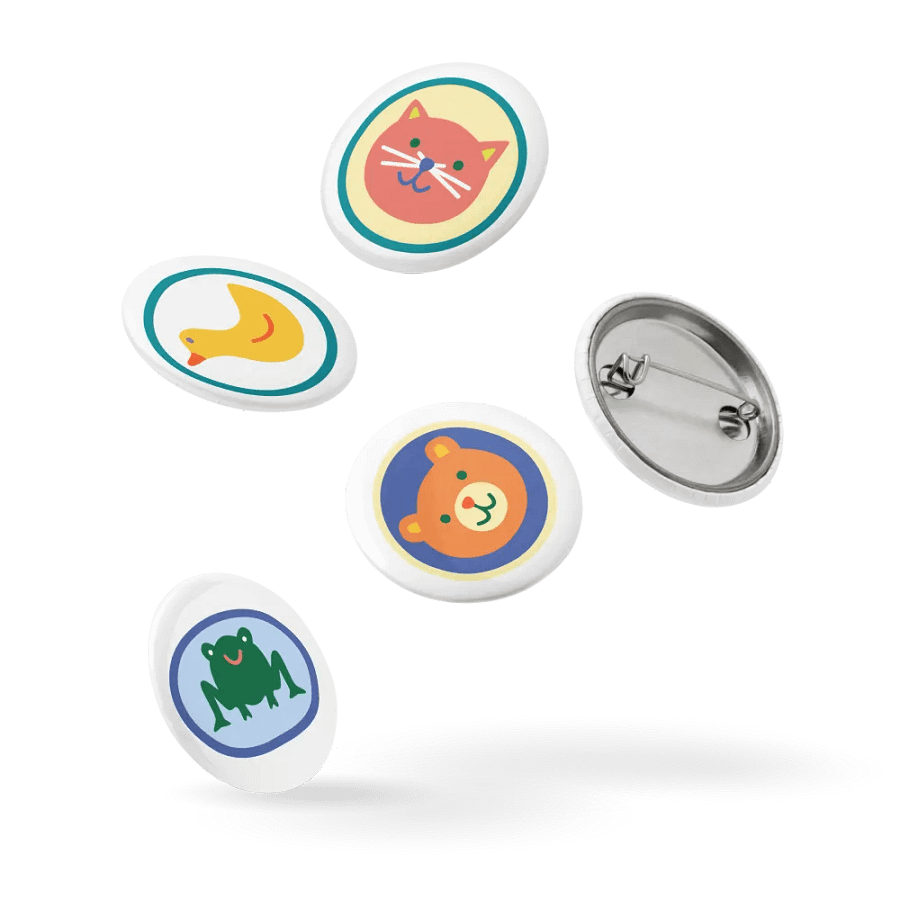 Set of Pin Buttons (vintage style) product image (14)