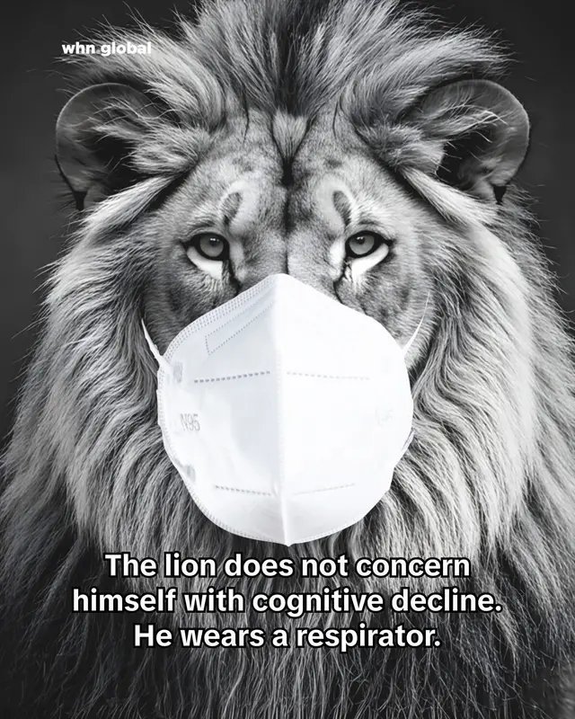 Because the lion is smart and doesn’t want to contribute to the spread of a disabling neurovascular disease. #fyp #mask  #sarscov2 #lion 