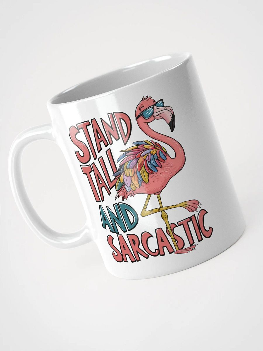 Sarcastic Flamingo White Glossy Mug product image (2)
