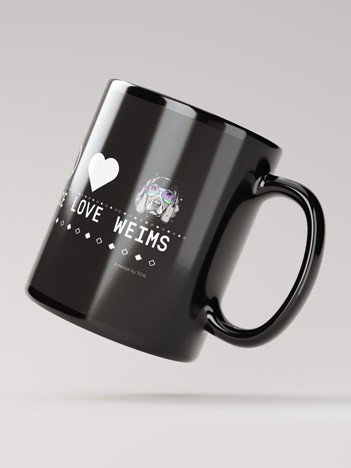 Peace Love Weims - Black Glossy Mug product image (1)