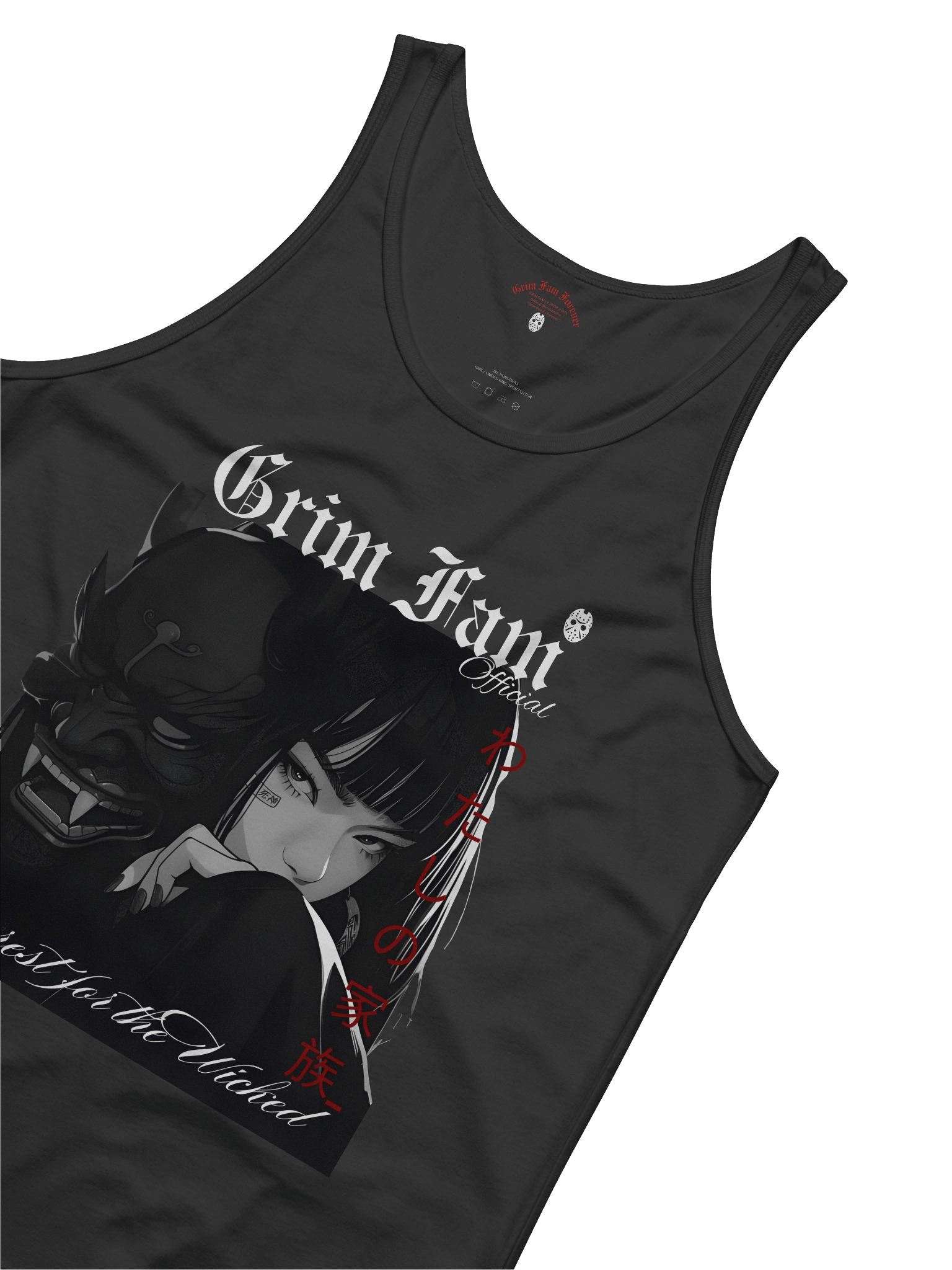 GRIM FAM — HALLOWEEN HORROR DROP: VAMPIRE DIVISION - NIGHT SHIFT CREW - SINGLET - #3 Black / Navy / Blue / Red / Grey - watashi no kazoku "my family" product image (4)
