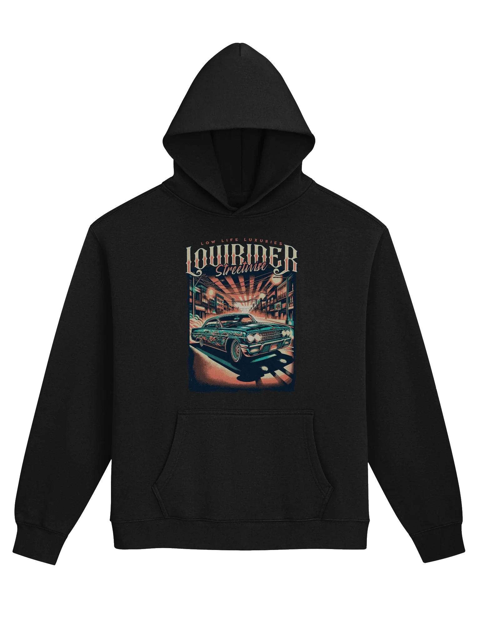 Stylish Retro Lowrider Hoodie for Streetwear Fashionista product image (1)