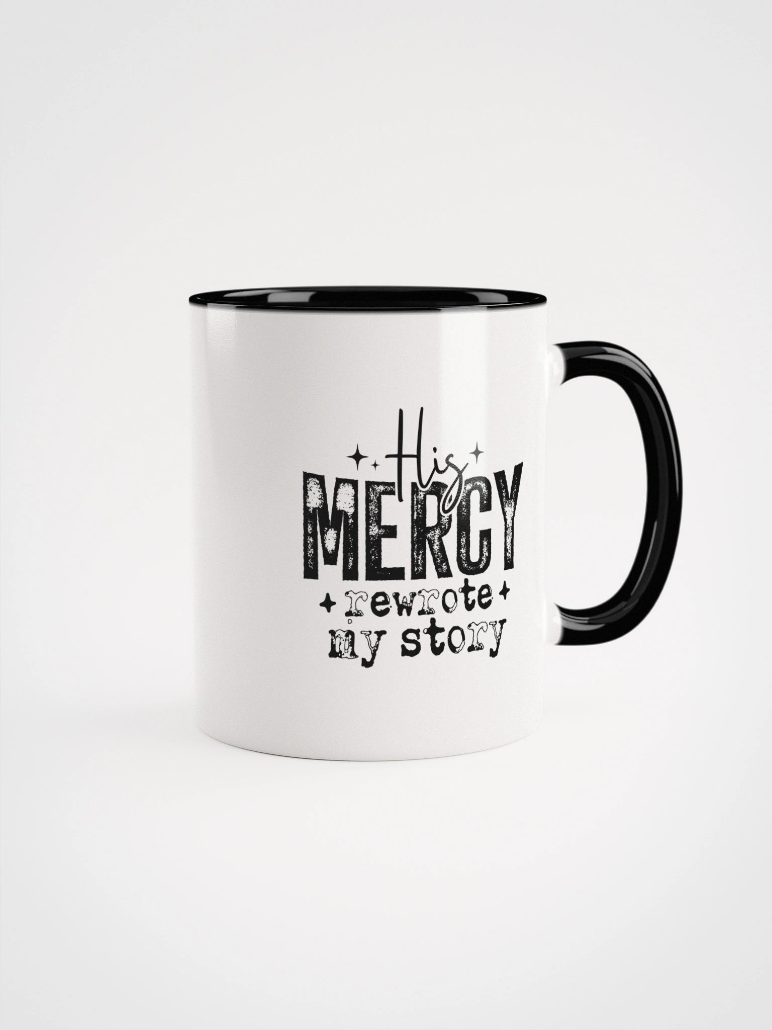 His Mercy Rewrote My Story Christian Inspirational Ceramic Coffee Mug product image (1)