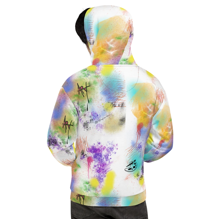 Splatter-Wear #4 All-Over-Print Unisex Hoodie/White product image (4)