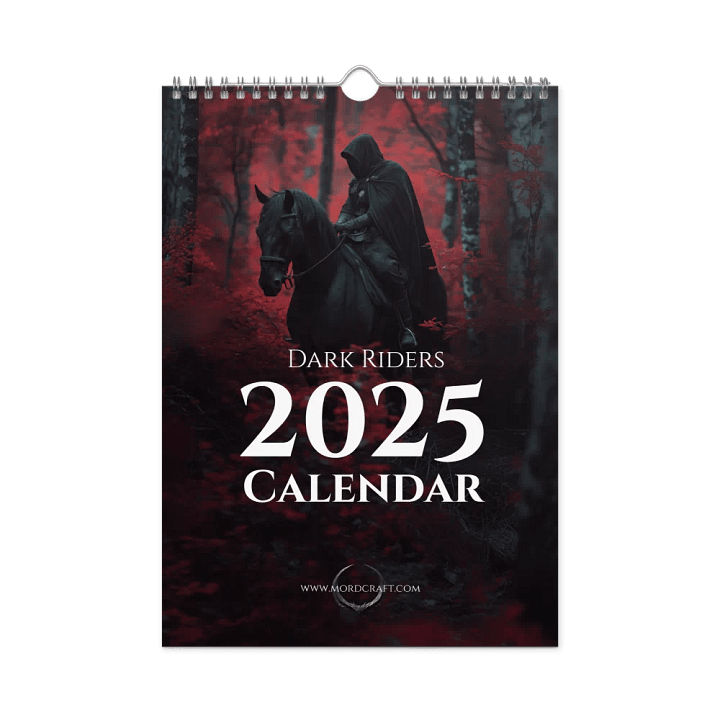 Dark Rider Wall Calendar (2025) by Allcolor product image (1)