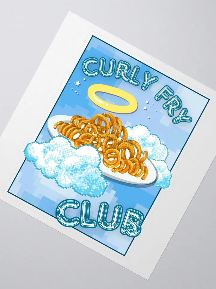 CURLY FRY CLUB kiss-cut sticker product image (2)