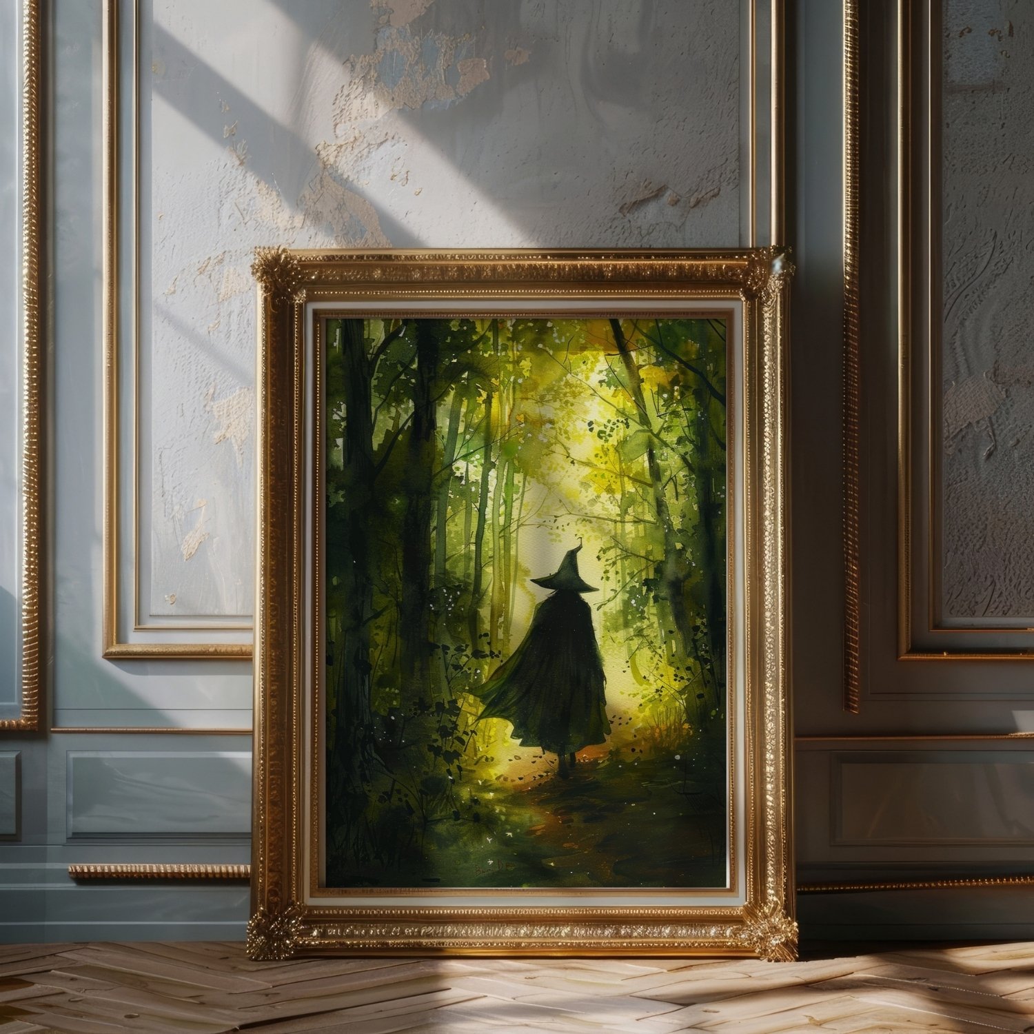 Watercolor Forest Witch Ethereal Art Print product image (19)
