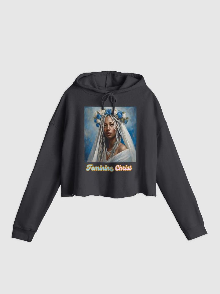 Feminine Christ with White Dreads Crop Hoodie product image (4)