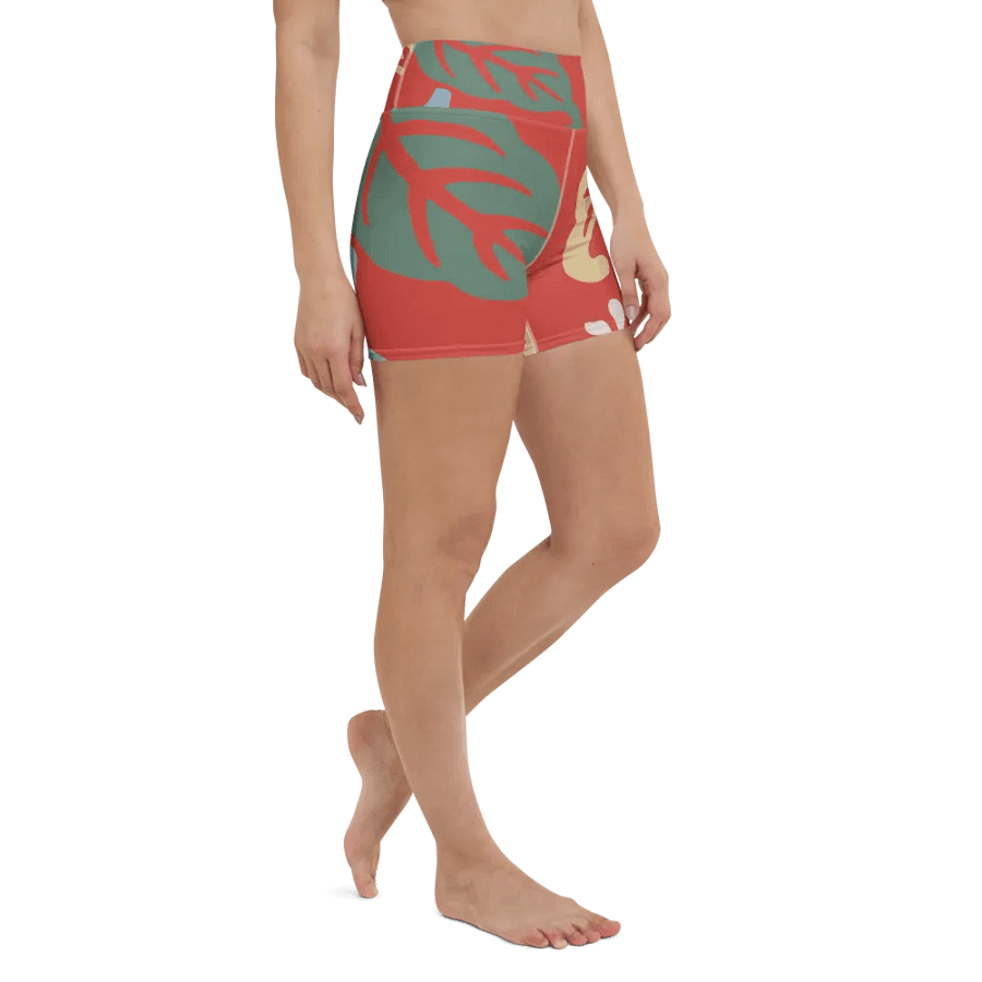 Japanese Vintage Floral Yoga Shorts product image (7)