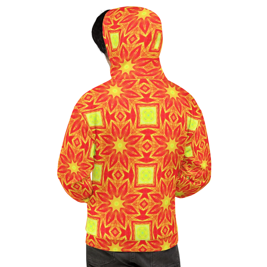 Abstract Repeating Orange Flower Unisex Pull Over Hoodie product image (8)