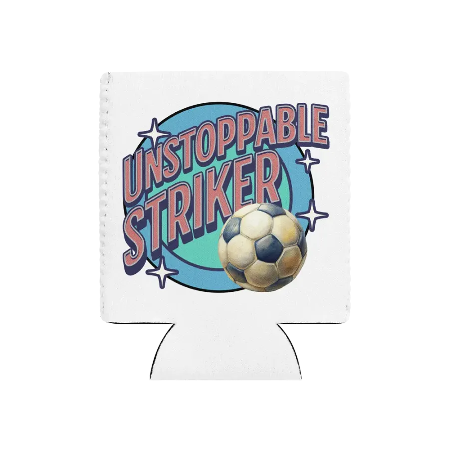 Unstoppable Striker Soccer Star Can Cooler product image (1)