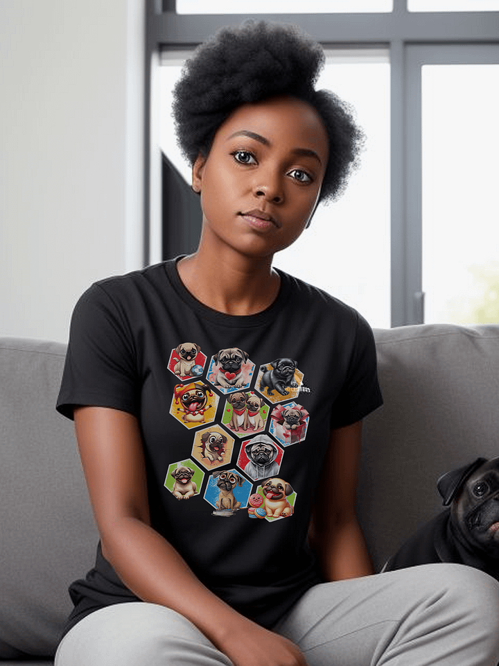 Funny Cute Pugs in Cubes for Anyone Who Loves Their Pet Pug T-shirt Tee product image (2)