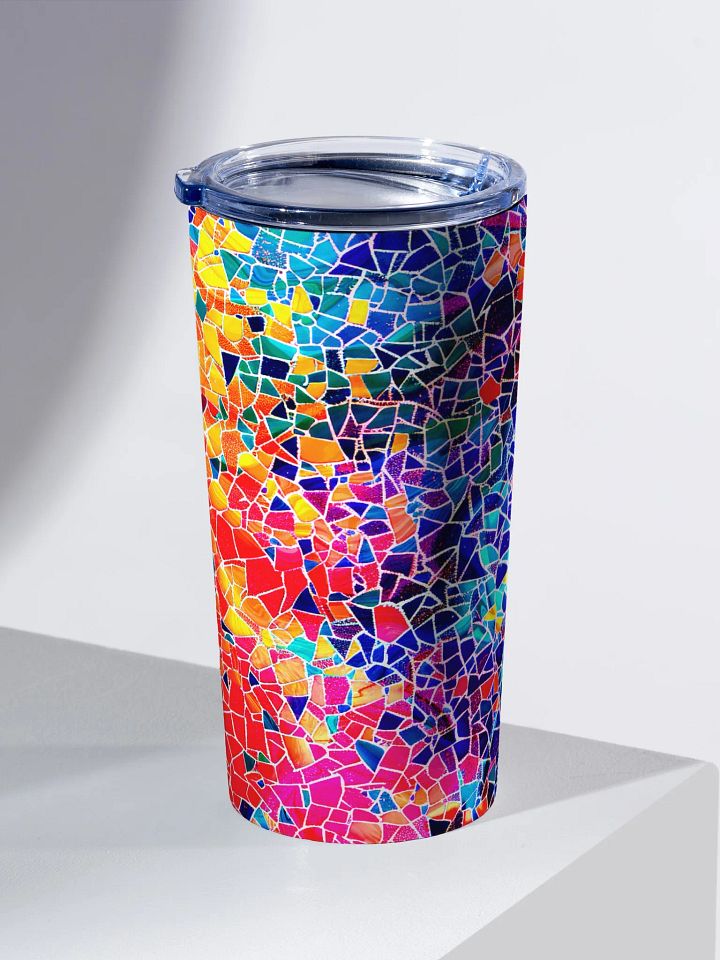 Colourful mosaic effect Abstract Art 20oz Stainless Steel Tumbler product image (1)