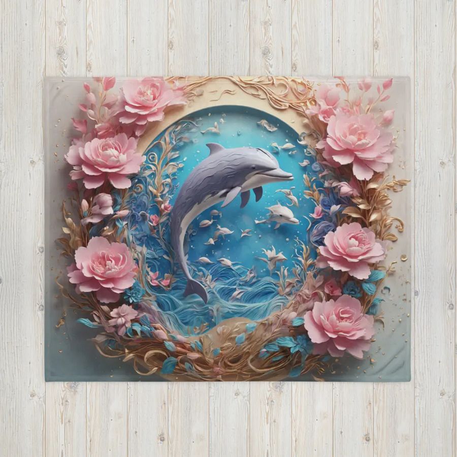 Dolphin throw blanket product image (16)