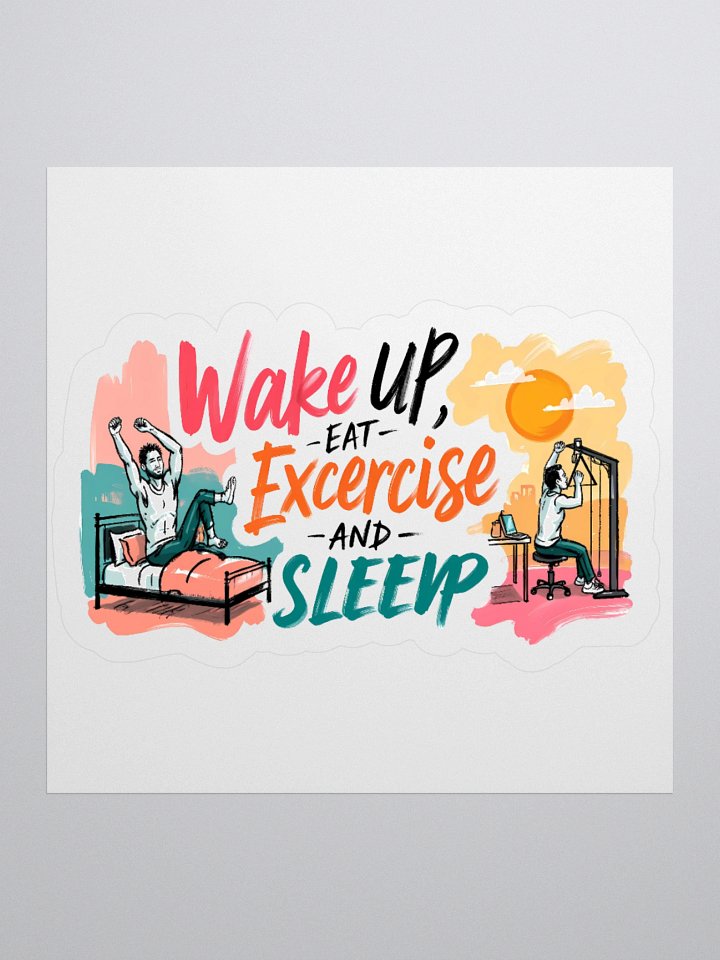 Sunrise Fitness Motivation | Wake-Up Workout Art Sticker product image (3)