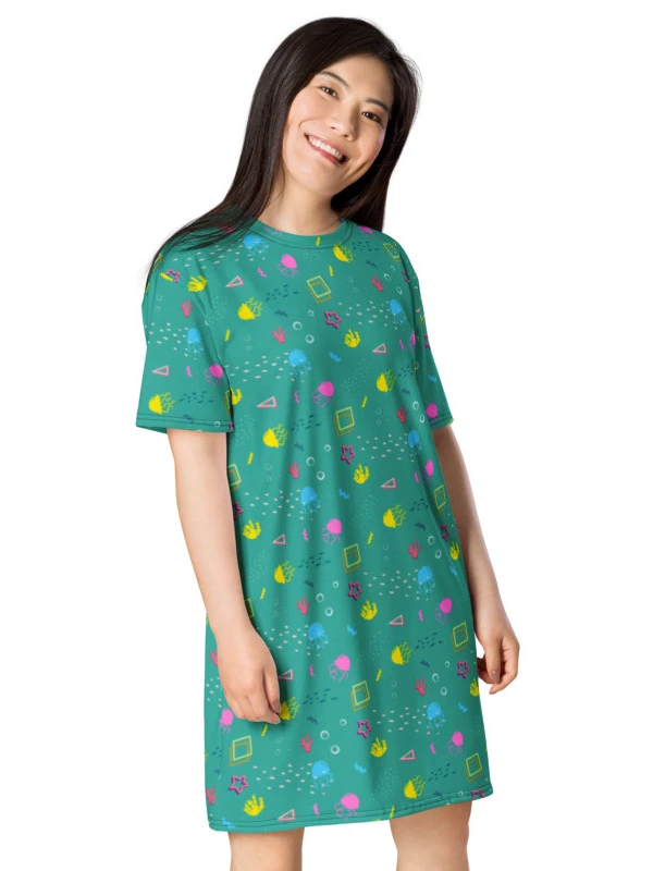Shifty Seas pattern t-shirt dress product image (2)
