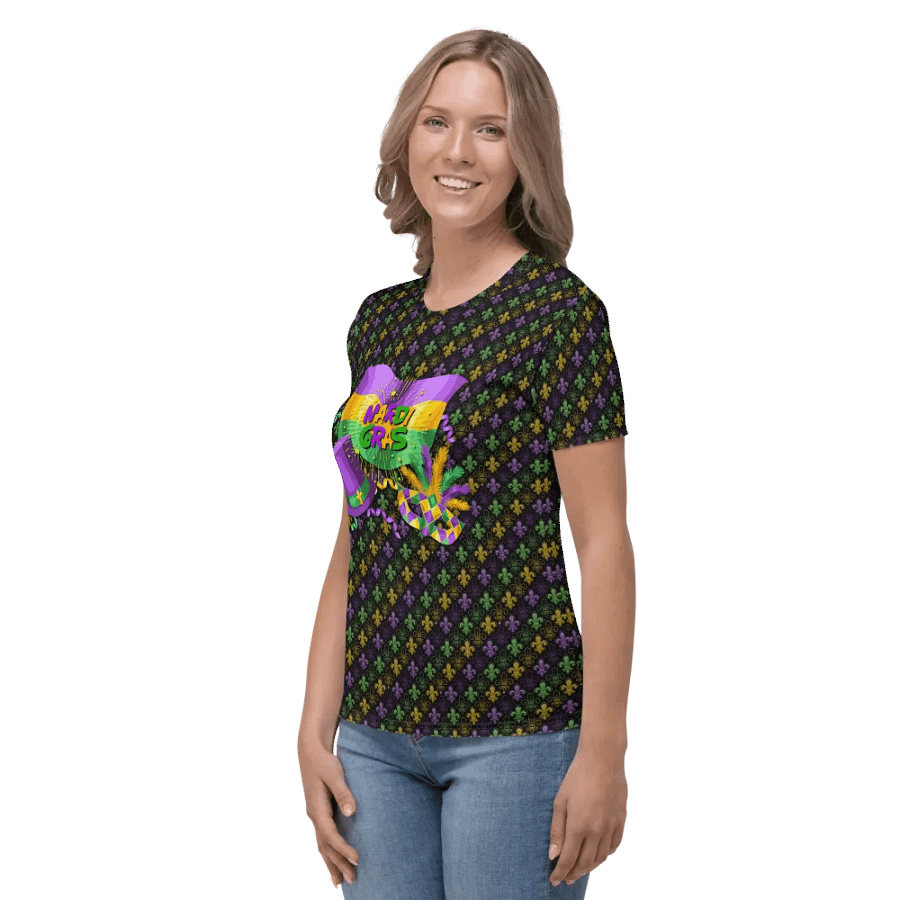 Mardi Gra All Over Print T-shirt product image (3)
