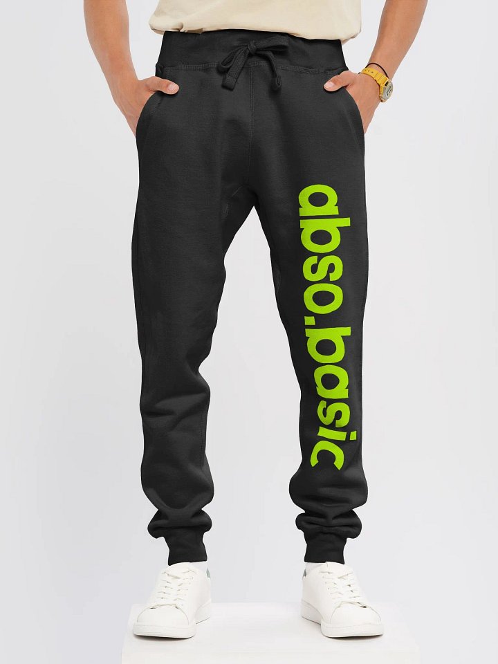 Unisex Absolute Lime Green Fleece Joggers product image (2)