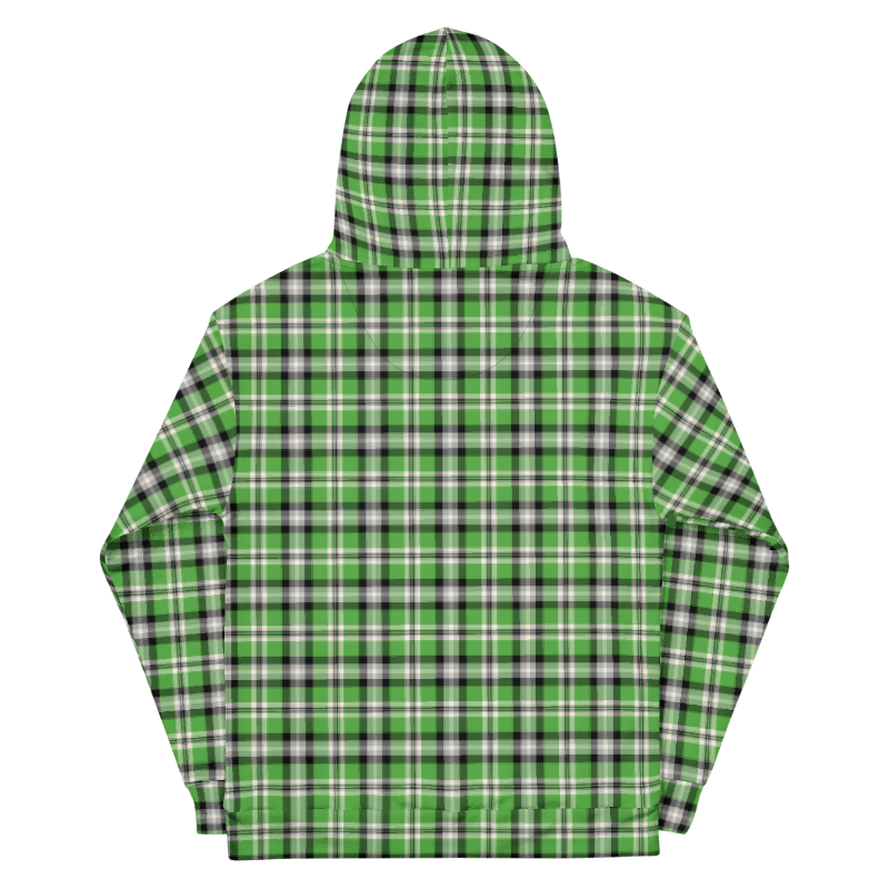 Bright Green, Black, and Gray Plaid Hoodie product image (7)