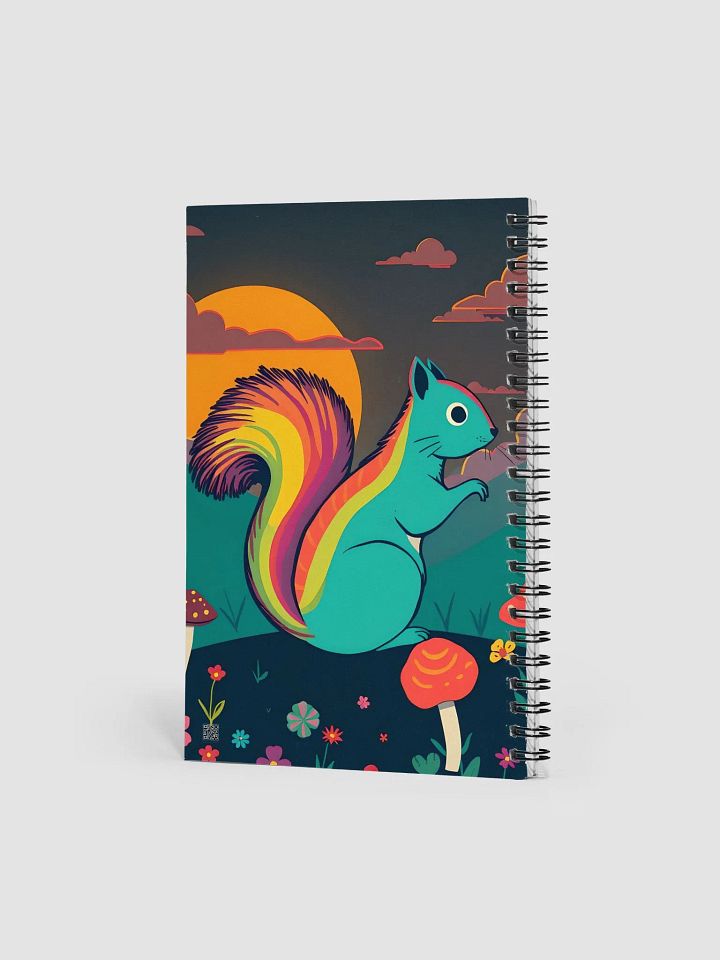 Whimsical Rainbow Squirrel Spiral Notebook product image (2)