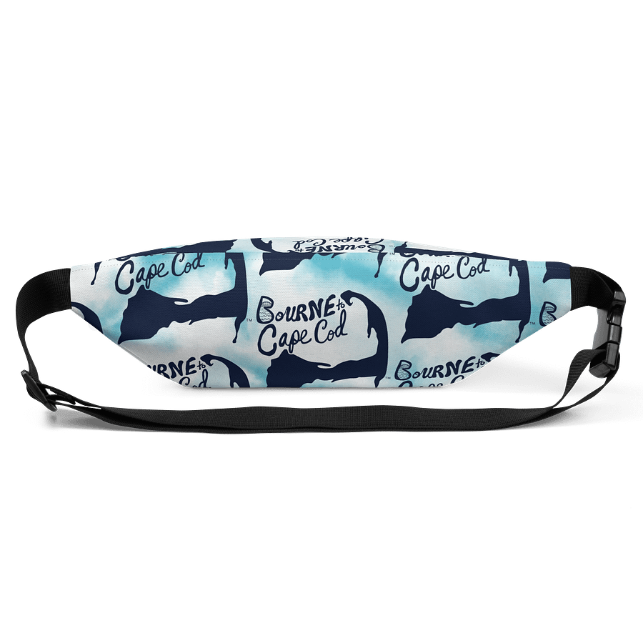 BOURNE to Cape Cod™ | Fanny Pack | BRN.2C.C.™ | Belt Bag Vibes | Coastal Cool Hands-Free Style | Navy Blue Logos on Blue Tie-Dye 🏖️🎒 product image (3)
