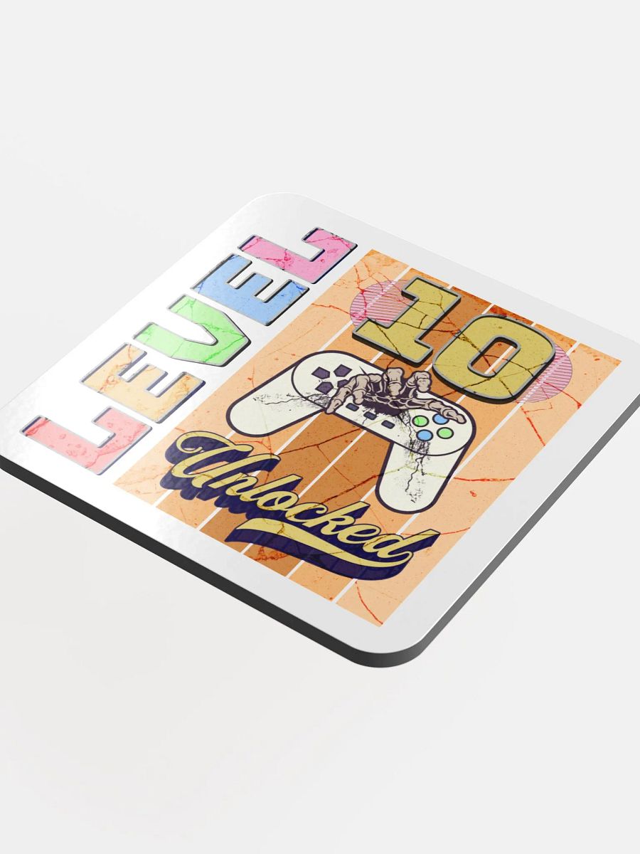 Level 10 Unlocked Gamer Coaster Set product image (4)