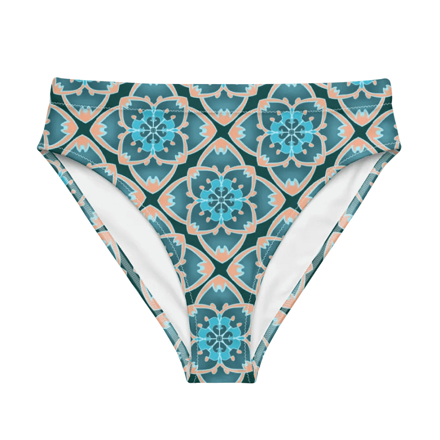 Beautiful Green Pillow Pattern High Waisted Bikini Bottom product image (6)