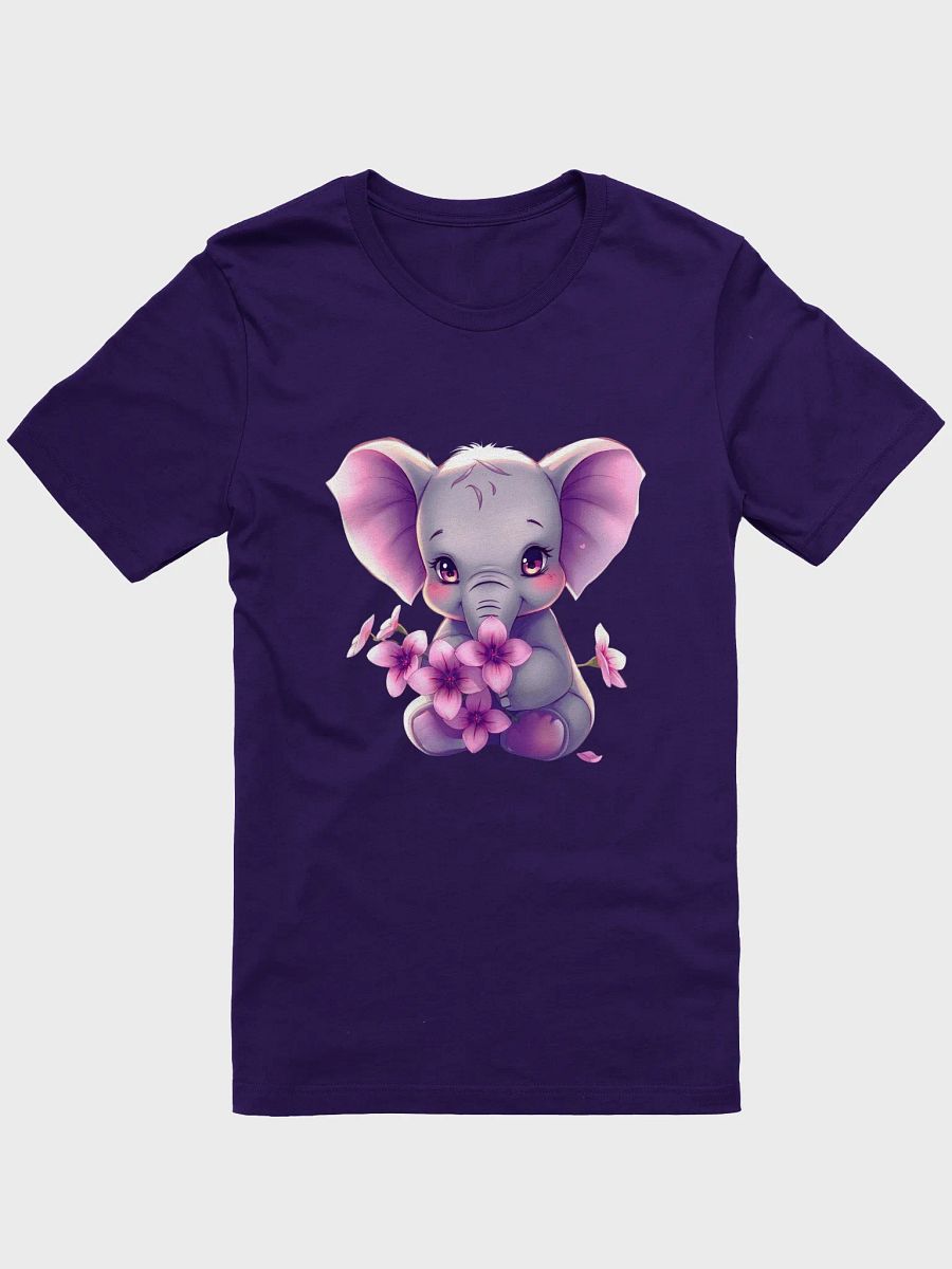 Adorable Baby Elephant with Flowers T-Shirt product image (6)