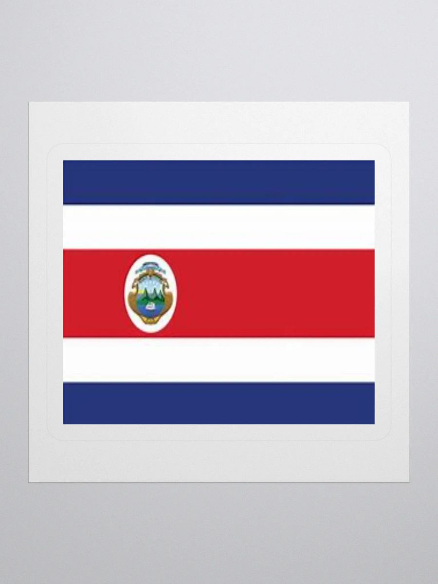 Costa Rica Flag Kiss Cut Sticker - Exclusive High-Quality Design product image (1)