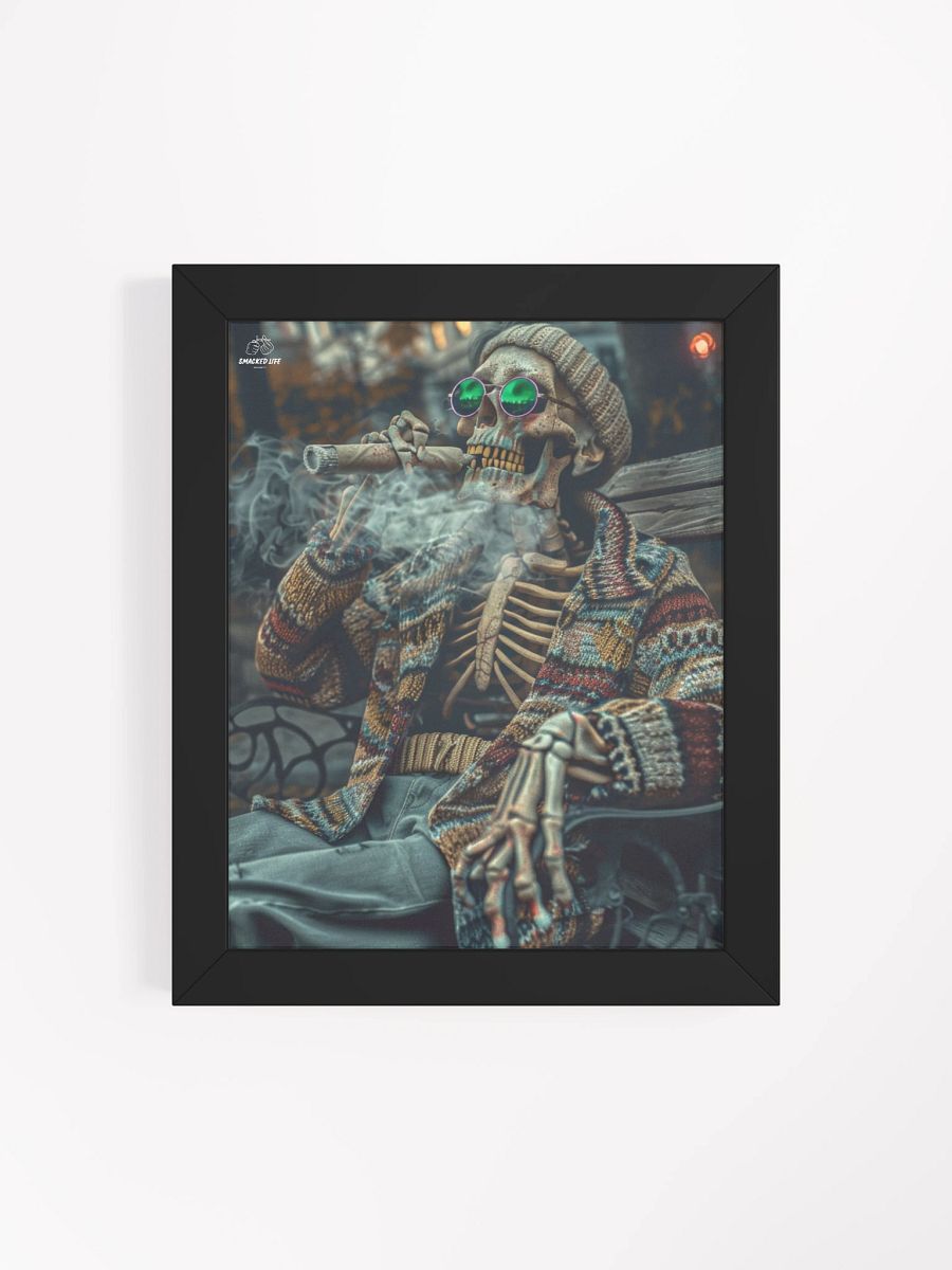 “Dead Chillin’” Framed Skeleton Poster – Cozy Stoner Art for Homes, Mancaves, Dispensaries & Lounges product image (19)