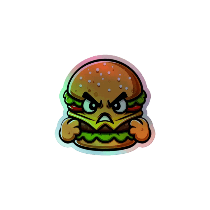 Angry Burger Holographic Sticker Sheet product image (1)