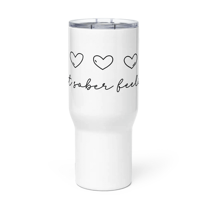 That Sober Feeling, Minimal & Elegant Sobriety Travel Mug With Handle product image (2)