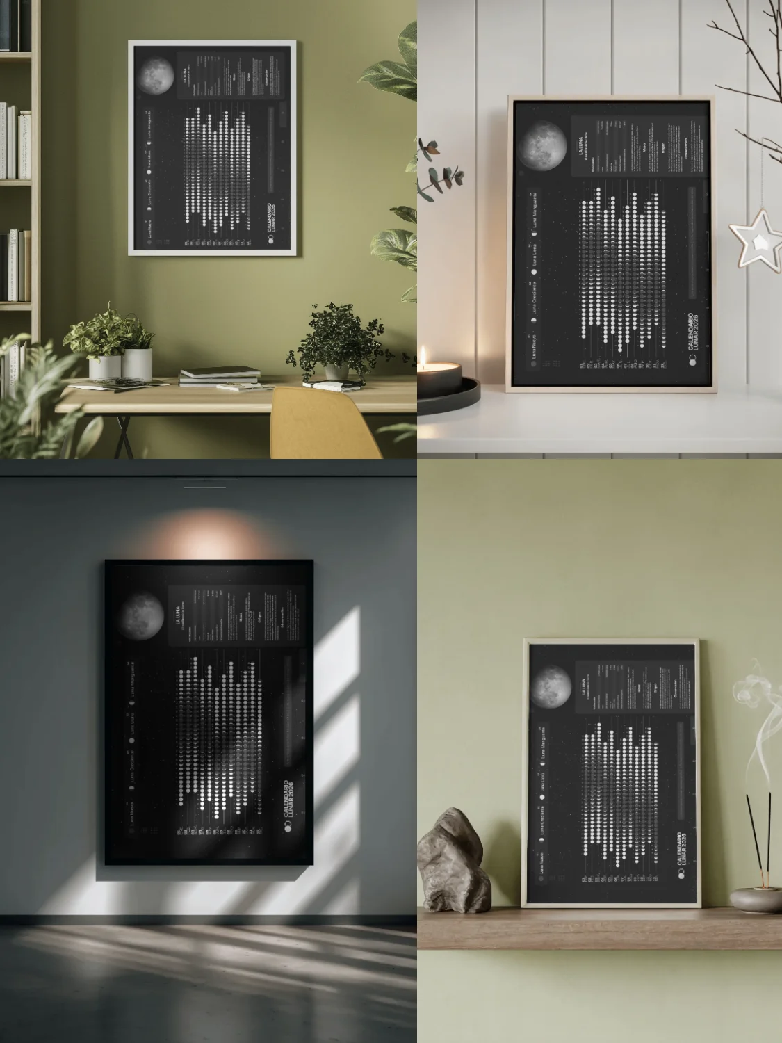 Colección de 10 Imprimibles de Calendario Lunar Premium (2026-2036) 10 años lunares product image (11)