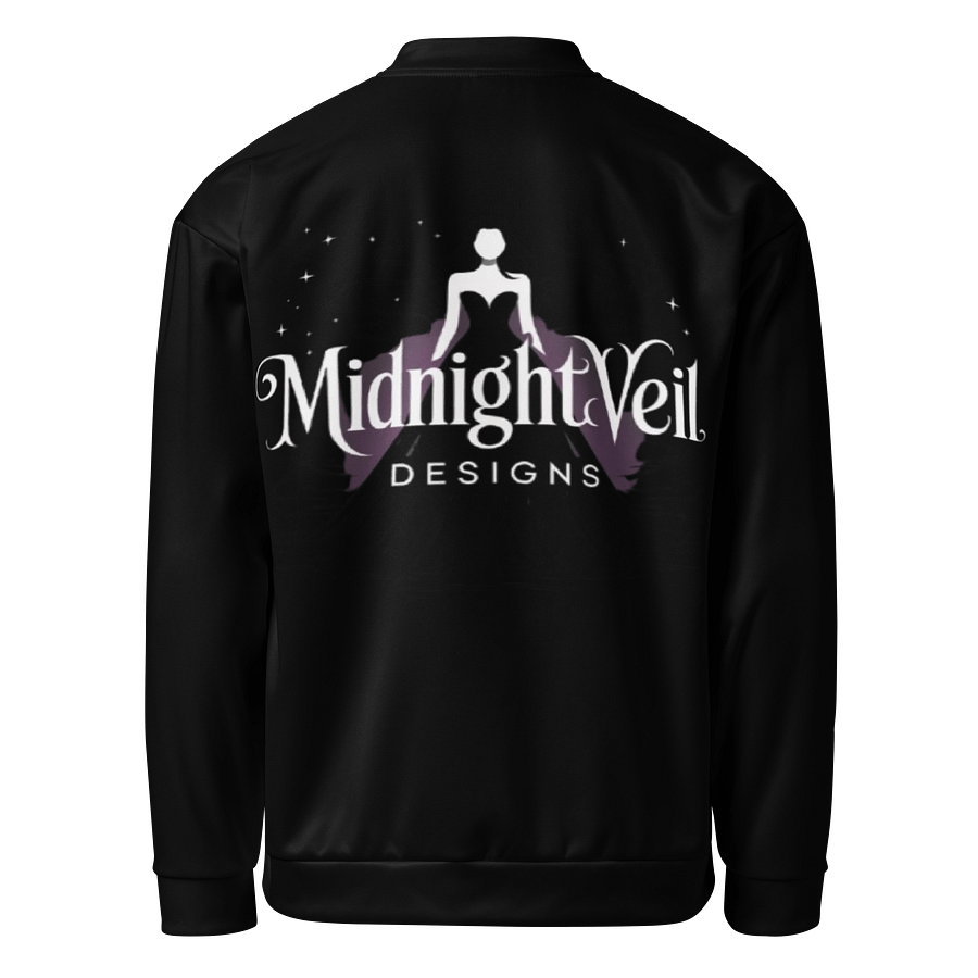 Midnight Veil Designs Gothic Black Bomber Jacket product image (2)