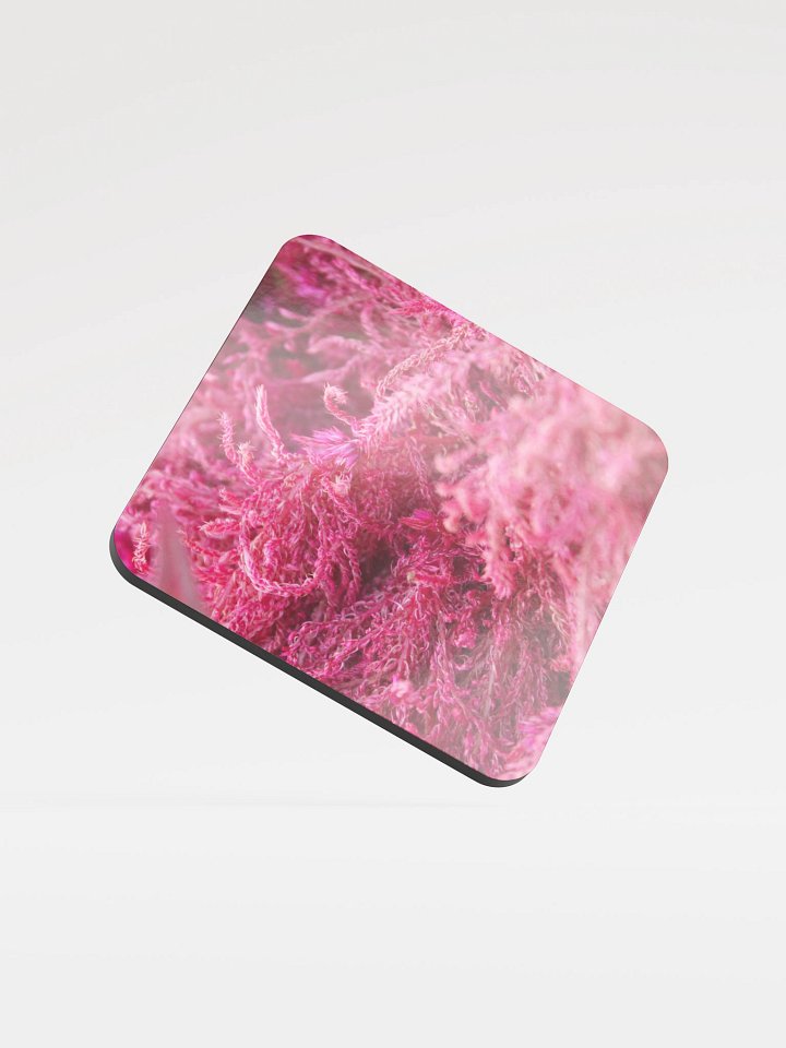 Pink Fluffy Botanical Single Coaster product image (1)