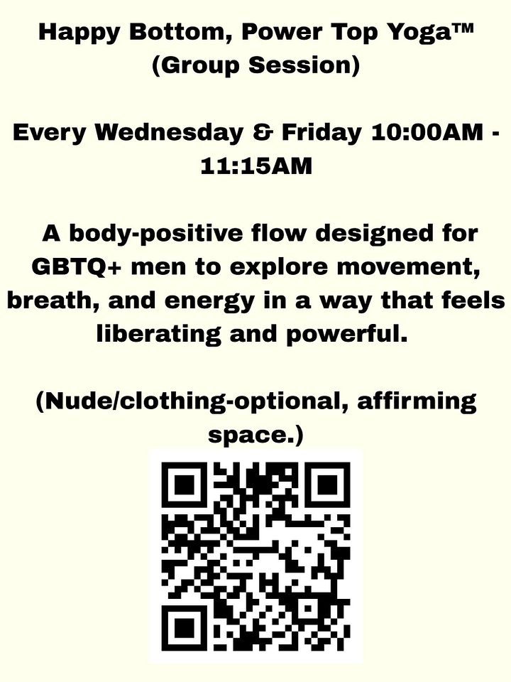 Happy Bottom Power Top | Puerto Vallarta Men's Naked Group Yoga product image (2)