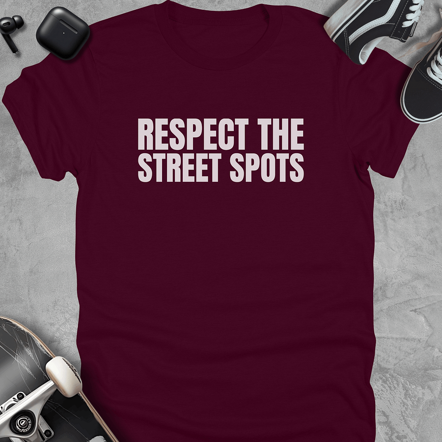 Respect the street spots, Skateboarding t-shirt, Unisex product image (1)
