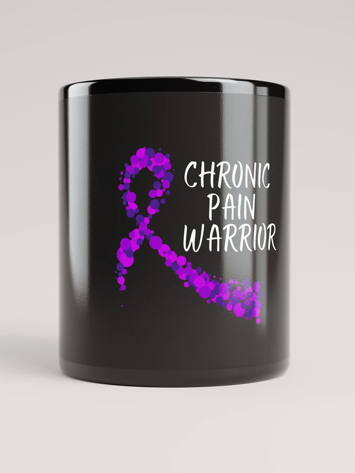 Chronic Pain Warrior Bubble Ribbon Mug- White Print product image (1)