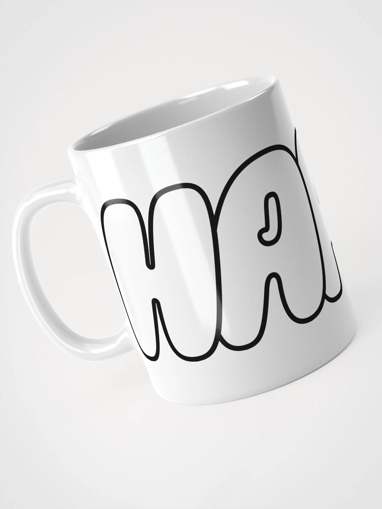 HAPPY White Glossy Mug product image (3)