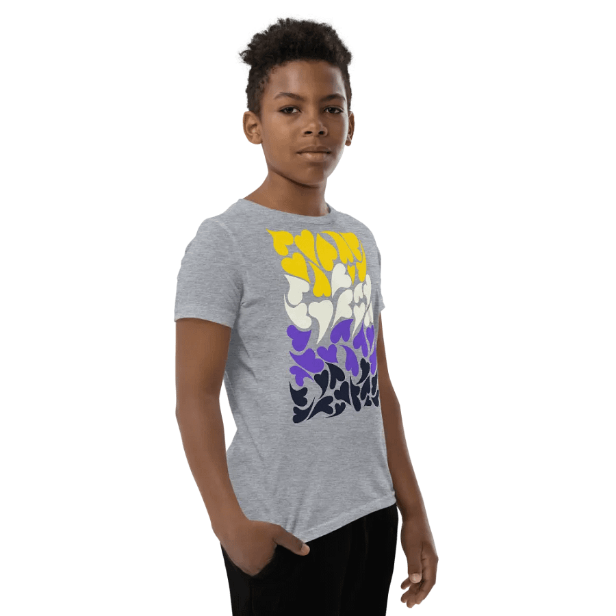 Nestled PRIDE Nonbinary T-shirt (Youth) product image (38)