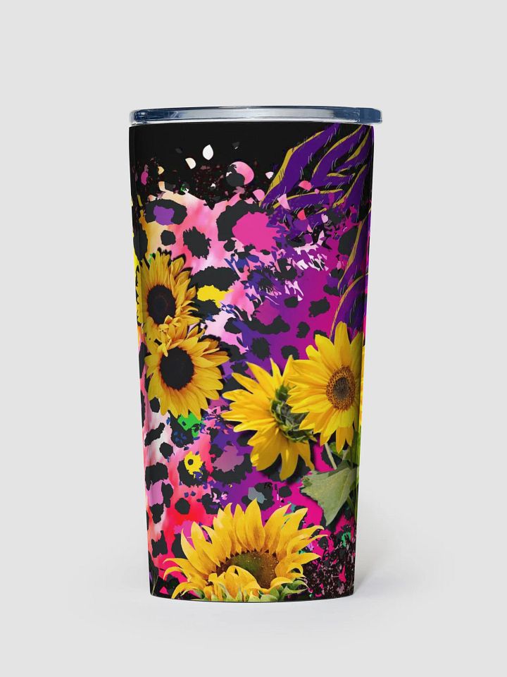 Sunflower leopard print Stainless Steel Tumbler for trendy ladies friends daughters product image (1)